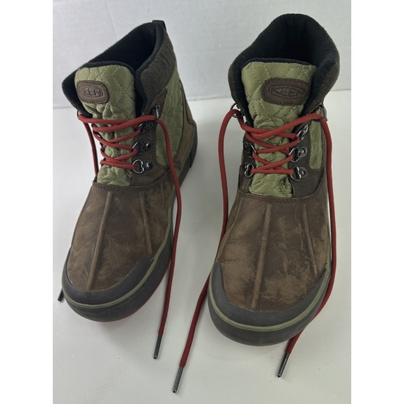 Keen Elsa Boot II Quilted Brown Green Red Lace Waterproof Bootie Women's 9.5 - Picture 7 of 13